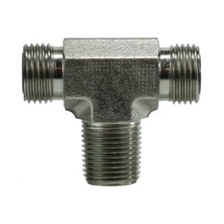 FS260166 Branch Tee, 3/8-in Male O-Ring Face Seal x 3/8-in Male O-Ring Face Seal x 3/8-in, Steel