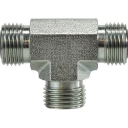 FS26031616 Union Tee, 1-7/16 in Male ORFS x 1-7/16 in Male ORFS x 1-7/16 in Male ORFS, Steel