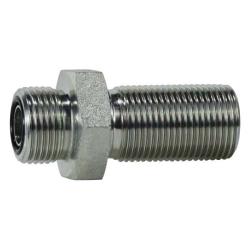 FS27001212 Bulkhead Union Connector, 1-3/16 in Male ORFS x 1-3/16 in Male ORFS, Steel