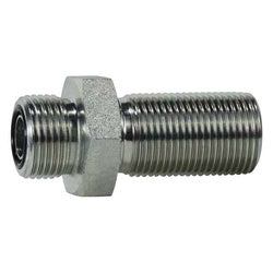 FS270088 Bulkhead Union Connector, 13/16 in Male ORFS x 13/16 in Male ORFS, Steel