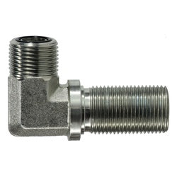 FS270144 90-deg Bulkhead Union Elbow, 1/4-in Male O-Ring Face Seal x 1/4-in Male O-Ring Face Seal
