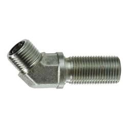 FS270266 45 deg Bulkhead Union Elbow, 11/16 in Male ORFS x 11/16 in Male ORFS, Steel