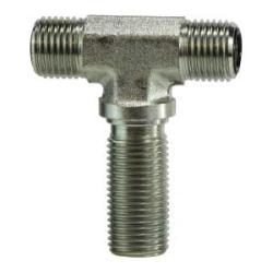 FS27036 Bulkhead Union Branch Tee, 3/8-in Male O-Ring Face Seal x 3/8-in Male O-Ring Face Seal