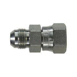 FS650444 Swivel Adapter, 1/4 in Male JIC 37 deg Flared x 1/4 in Female ORFS, Steel