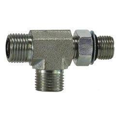 FS68041616 Run Tee, 1-in Male O-Ring Face Seal x 1-in Male Adjustable O-Ring Boss x 1-in, Steel