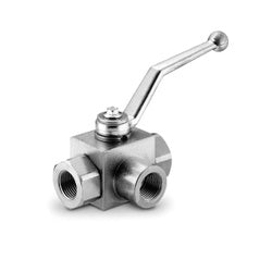 GE3L34NPT High Pressure Ball Valve, 3/4 in Nominal, FPT x FPT, 3 -Port/Way, Steel Body
