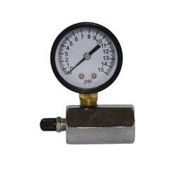 GT15 Midland gas test gauge, 0 to 15 PSI, 3/4 inch FPT