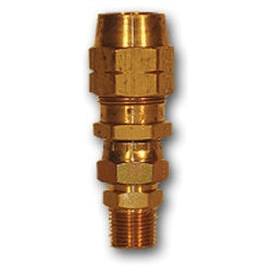 HE68S-64 Hose End Connector with Adapter, 3/8 in Tube OD x 1/4 in Tube OD, Brass