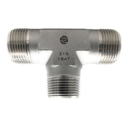 SS5600-06-06-06 Male Union Tee, 3/8-in Male NPTF x 3/8-in Male NPTF x 3/8-in Male NPTF, 316 Stainless Steel