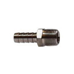HB Series SSHB-06-02MP Rigid Adapter, 3/8 in Hose x 1/8 in MNPT, Stainless Steel