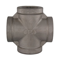 62392MS SP-114 Cross, 3/8-in Female NPT x 3/8-in Female NPT x 3/8-in Female NPT x 3/8-in Female NPT, 304 Stainless Steel