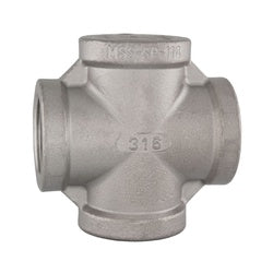63399MS SP-114 Union Cross, 2-1/2-in Female NPT x 2-1/2-in Female NPT x 2-1/2-in Female NPT x 2-1/2-in Female NPT, Stainless Steel