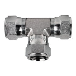 6606888 Swivel Union Tee, 1/2-in Female JIC Swivel x 1/2-in Female JIC Swivel x 1/2-in Female JIC Swivel, Steel