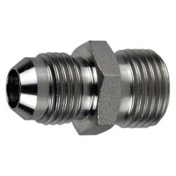 7005-04-L10-16 Straight Adapter, 1/4-in Male JIC x L10 Male Metric, Steel