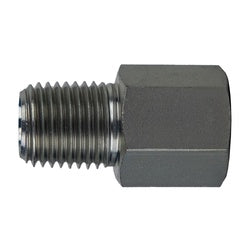 7033-06-06 Adapter, 3/8-in Male NPT x 3/8-in Female BSPP, Steel