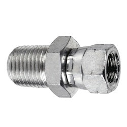 7034-06-06 Swivel Adapter, 3/8-in Male NPTF x 3/8-in Female BSPP Swivel, Steel