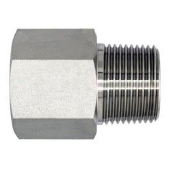 704088 Straight Adapter, 1/2-in Female NPT x 1/2-in Male BSPT, Steel