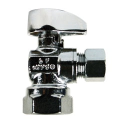 746436MH 90-deg Angle Supply Stop, 3/8-in FIP x 3/8-in Compression, Brass Body, Chrome-Plated