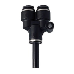 88P0404C D.O.T. Plug-In Wye, 1/4-in Push-to-Connect x 1/4-in Push-to-Connect x 1/4-in Plug-In Stem, Composite Body