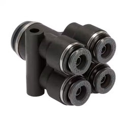 89D0406C Union Double Wye, 3/8-in Push-to-Connect x 1/4-in Push-to-Connect, Composite