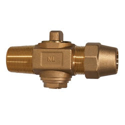970264 Curb Stop Ball Valve, 3/4-in Nominal, MIP x CTS, Lead-Free Bronze