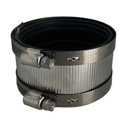 970812 No-Hub Coupling, 3 in, Rubber/Stainless Steel