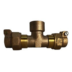 978121212LF Female Branch Tee, 3/4 in Pack Joint (CTS) x 3/4 in Pack Joint (CTS) x 3/4 in FIP, Lead-Free Bronze