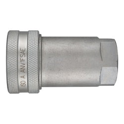 ANV38FSAE ISO-A Interchange Quick Disconnect Female SAE O-Ring Coupler, 3/8-in Body x 3/8-in Female O-Ring Boss, Steel