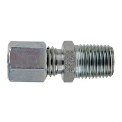 D7404-S14-08 Adapter, S14 Metric Bite Type x 1/2-in Male BSPT, Steel, Trivalent Chromium Zinc-Plated