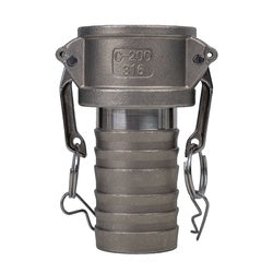 E-CGC-075-SS1 Economy Series Type C Cam and Groove Coupler, 3/4-in Female Cam x 3/4-in Hose Shank, Stainless Steel