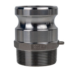 E-CGF-075-SS1 Economy Series Type F Cam and Groove Adapter, 3/4-in Male Adapter x 3/4-in Male NPT, Stainless Steel