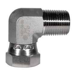 SS1501-02-02 90-deg Elbow, 1/8-in Male NPTF x 1/8-in FNPSM Swivel, Stainless Steel