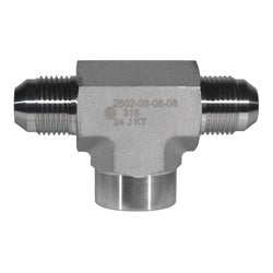 SS2602-02-02-02 Hydraulic Tee, 1/8-in Male JIC x 1/8-in Male JIC x 1/8-in Female NPTF