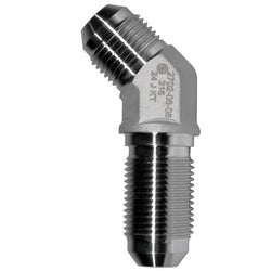 SS2702-04-04 Bulkhead 45-deg Elbow, 1/4-in Male JIC x 1/4-in Male JIC, Stainless Steel