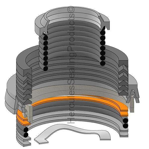  MIL-01521-7-40 Milwaukee, Series H Hydraulic Seal Kit - Rod 1.375" x Bore 2.500" 