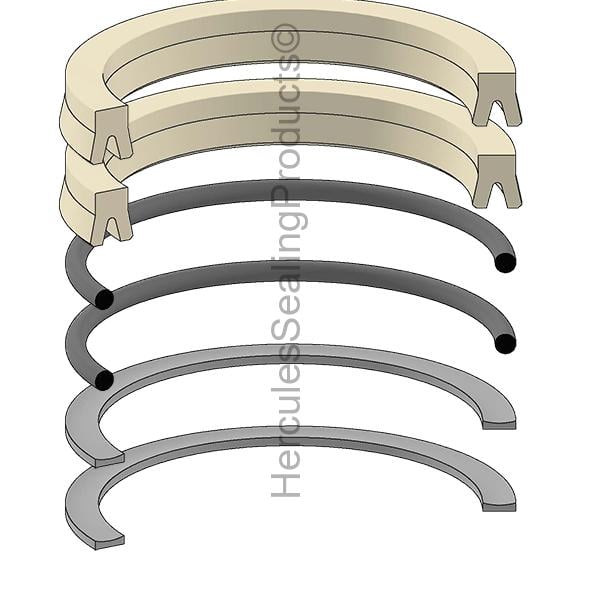  ORT-TS543511000 2-1/2" Ortman Hydraulic Piston Seal Kit 