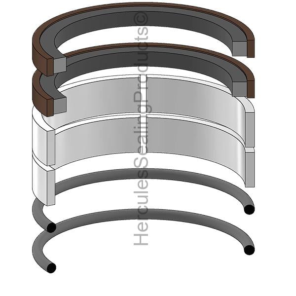 PKH-PK252HK001 Parker Hydraulic Piston Seal Kit 2-1/2 Hi-Load