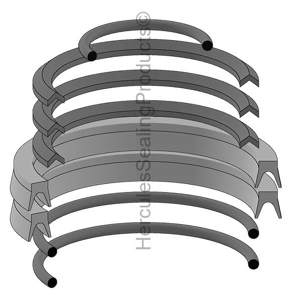  TJ-6331U-027 Tomkins-Johnson Telescopic Cylinder Seal Kit, 1.250 X 4, Telescopic Seal Kit 