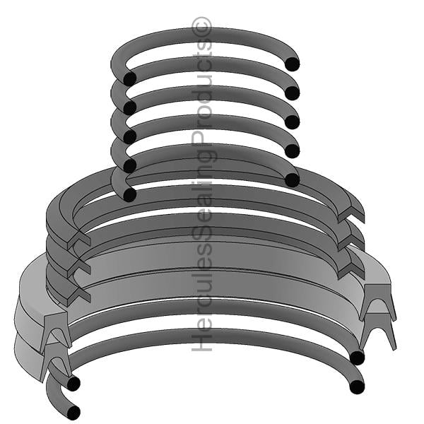  TJ-6332U-014 Tomkins-Johnson Telescopic Cylinder Seal Kit, 1 X 2.500, Telescopic Seal Kit 