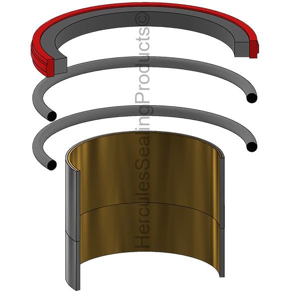  VI-6633N-TVKQ Vickers / Eaton, TZ Series, 125.000 Bore, Hydraulic Piston Seal Kit 