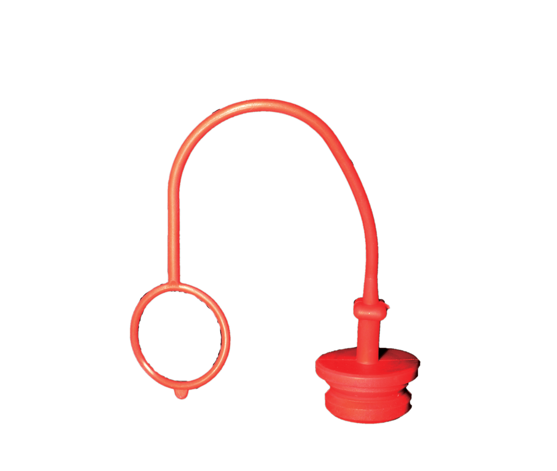 ANV - RDP - 04 - R 1/4" Rubber Dust Plug - Red - GetHydraulics.com