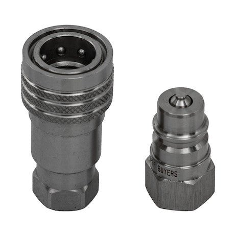 B40002SS Hydraulic Coupler Set, SST, 1/4in NPTF, 1/4in BODY - GetHydraulics