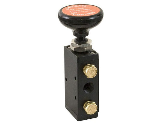 BAV020 4 - Way 3 - Position Manual Air Valve With Five 1/4 Inch NPT Ports - GetHydraulics