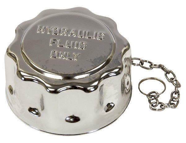 BC40 Chrome Filler - Strainer Breather Cap Assembly With Plastic Basket - GetHydraulics