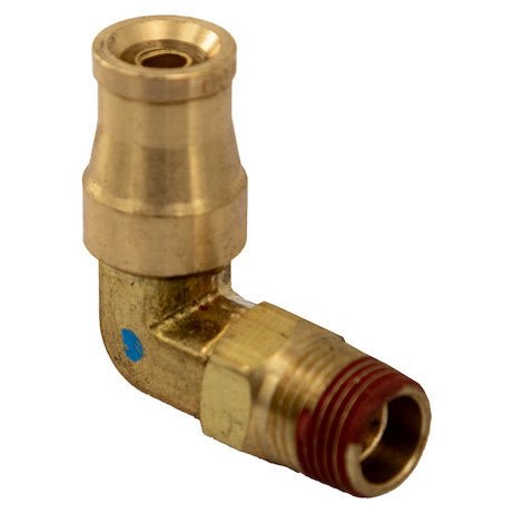 BE90M25P125S Brass DOT Push - In Swivel Male Elbow 1/4 Inch Tube O.D. x 1/8 Inch Pipe Thread - GetHydraulics