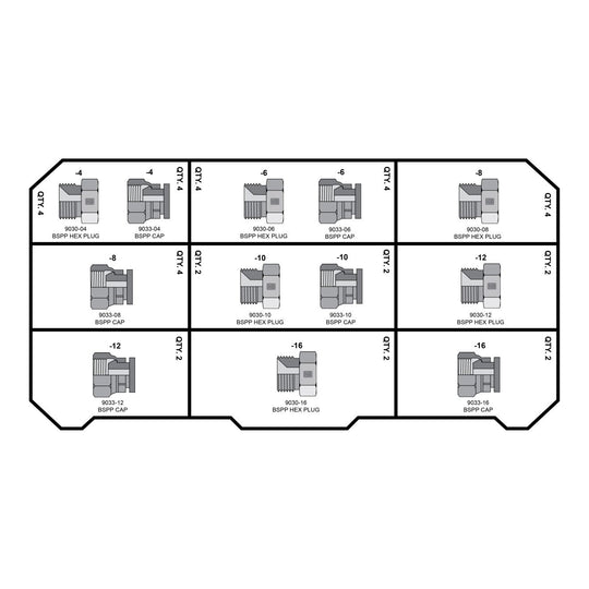 BSPP Fittings Tower - GetHydraulics