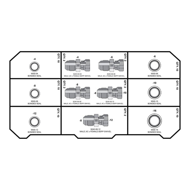 BSPP Fittings Tower - GetHydraulics