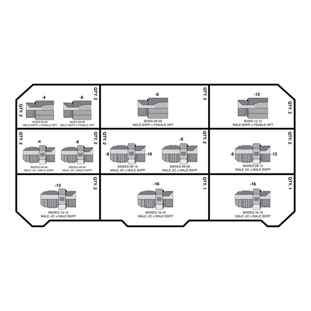 BSPP - JIC - NPT FITTING PACK - GetHydraulics