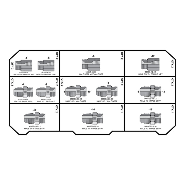 BSPP - JIC - NPT FITTING PACK - GetHydraulics.com