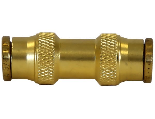 BUC0P375 Brass DOT Push - In Union Connector 3/8 Inch Tube O.D. - GetHydraulics